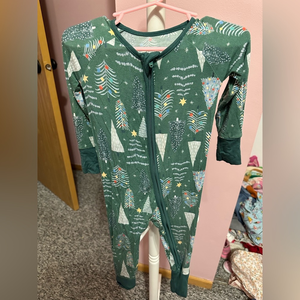 Little Sleepies Green Forest Pajama Set